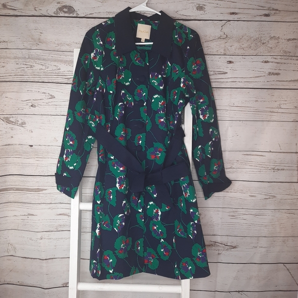 Modcloth Dresses & Skirts - Modcloth Navy Floral Long Sleeve Dress NWOT